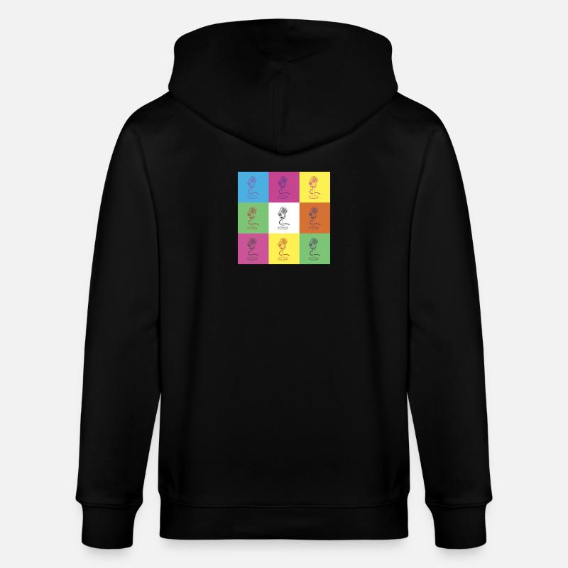 Conception du microphone - Veste à capuche bio CULTIVATOR Stanley/Stella Unisexe - noir