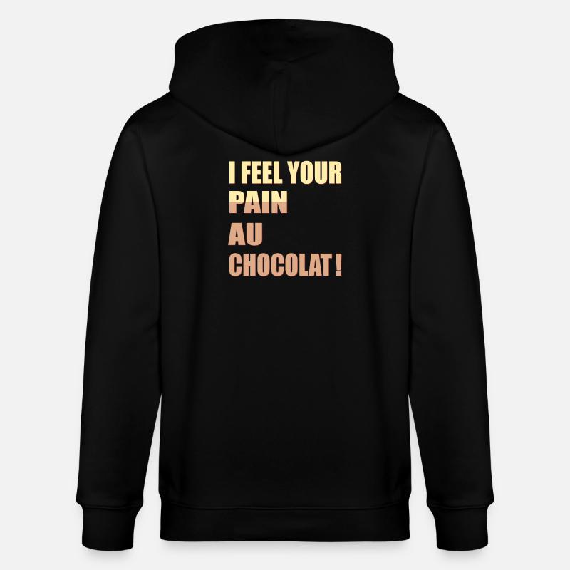 Schokoladen Brötchen Frankreich England - Stanley/Stella Unisex Bio-Kapuzenjacke CULTIVATOR  - Schwarz