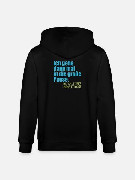 Abschiedsgeschenke Pensionär Lehrer RENTE - Stanley/Stella Unisex Bio-Kapuzenjacke CULTIVATOR - Schwarz