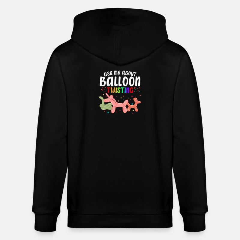 Ballon Twisting Design - Stanley/Stella Unisex Bio-Kapuzenjacke CULTIVATOR  - Schwarz