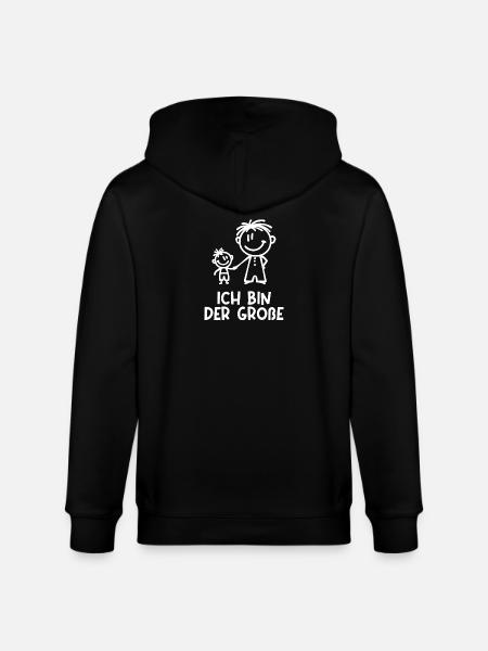 Stolzer Großer Bruder Statement Geschwister - Stanley/Stella Unisex Bio-Kapuzenjacke CULTIVATOR  - Schwarz