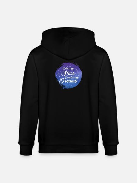 Hunting Stars Catching Dreams - Stanley/Stella CULTIVATOR Unisex Organic Hooded Jacket - black