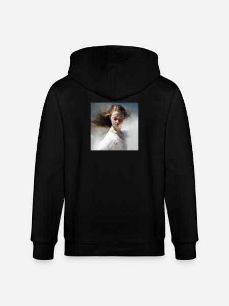 Women's Painting 01 - Stanley/Stella CULTIVATOR  Unisex Organic Hooded Jacket - black