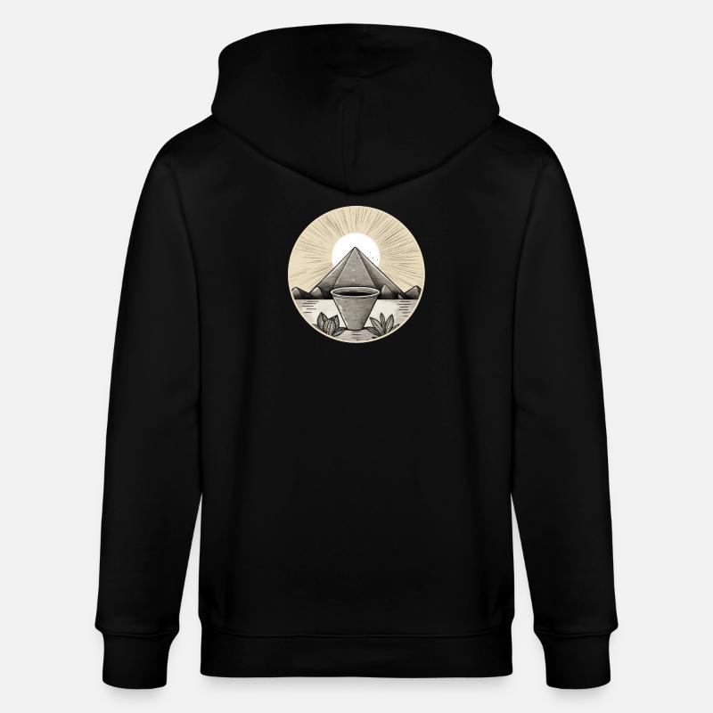 Pyramide 01 - Stanley/Stella Unisex Bio-Kapuzenjacke CULTIVATOR  - Schwarz