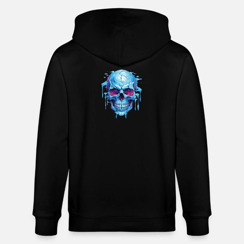 Neon Eis Schädelkunst - Stanley/Stella Unisex Bio-Kapuzenjacke CULTIVATOR  - Schwarz
