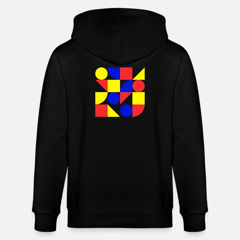 Form, Geometrie, Kunst, Bauhaus - Stanley/Stella Unisex Bio-Kapuzenjacke CULTIVATOR  - Schwarz
