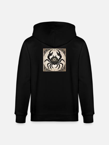 Zodiac Cancer - Stanley/Stella Unisex Bio-Kapuzenjacke CULTIVATOR  - Schwarz