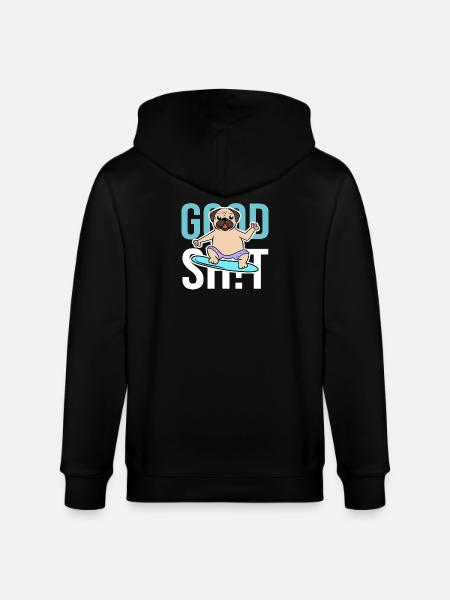 Hund Statement Haustiere Lieblingstier Kuscheltier - Stanley/Stella Unisex Bio-Kapuzenjacke CULTIVATOR - Schwarz
