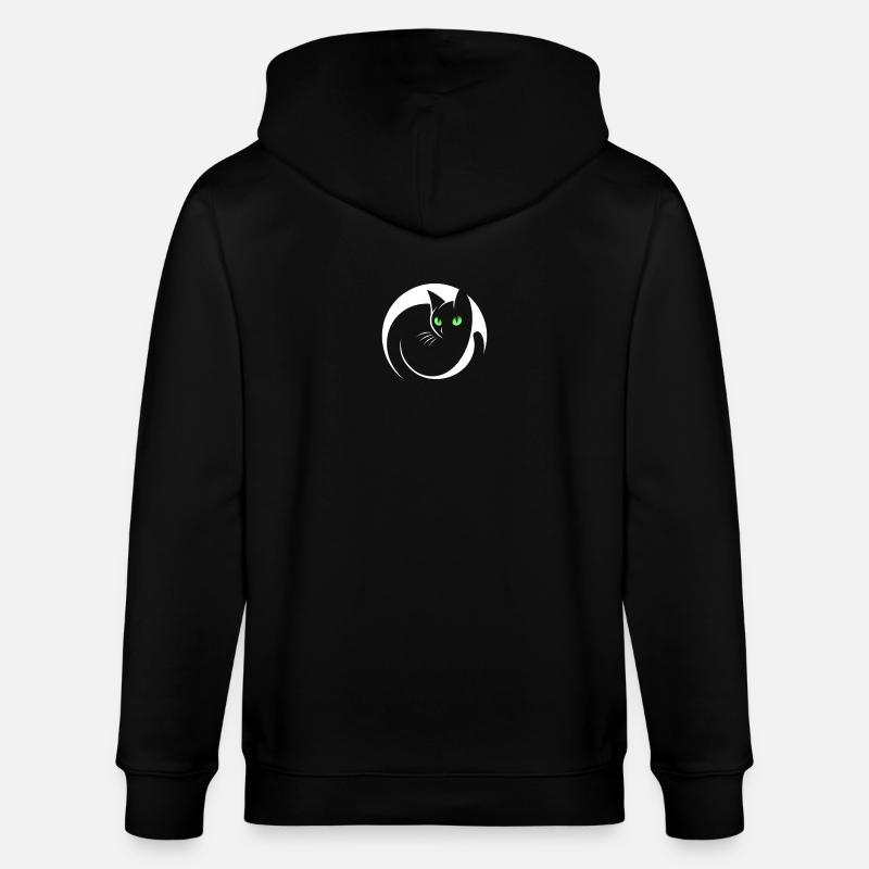Chat noir élégant - Veste à capuche bio CULTIVATOR Stanley/Stella Unisexe - noir