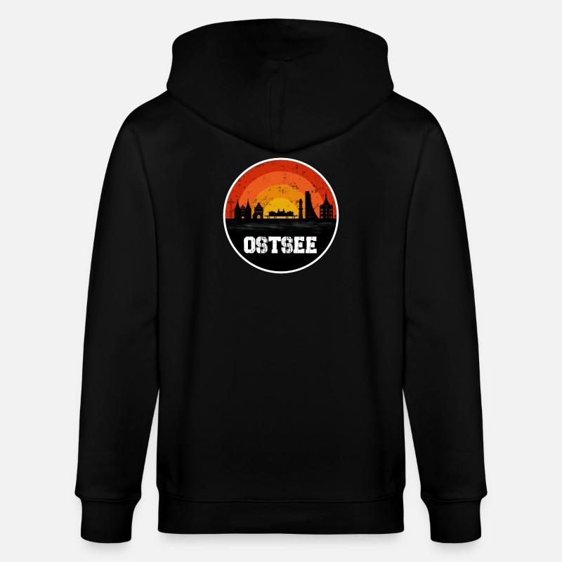 Ostsee Original Skyline - Stanley/Stella Unisex Bio-Kapuzenjacke CULTIVATOR - Schwarz