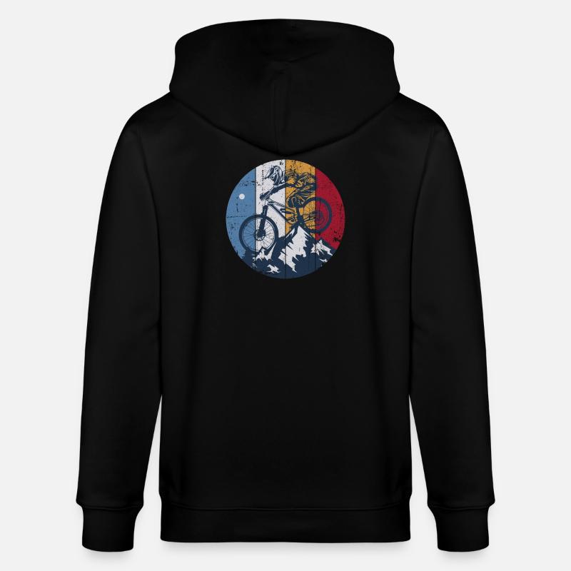 Graphique du cercle Ridge MTB - Veste à capuche bio CULTIVATOR Stanley/Stella Unisexe - noir