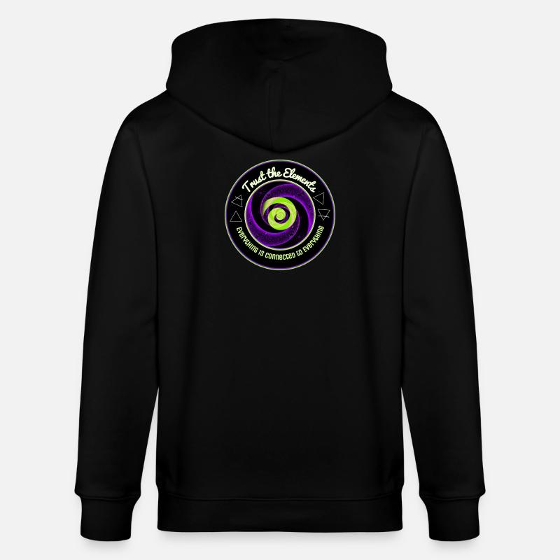 Elemente Spiral-Einheit - Stanley/Stella Unisex Bio-Kapuzenjacke CULTIVATOR  - Schwarz