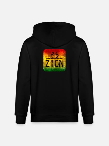 Raggae Zion - Stanley/Stella CULTIVATOR Unisex Organic Hooded Jacket - black