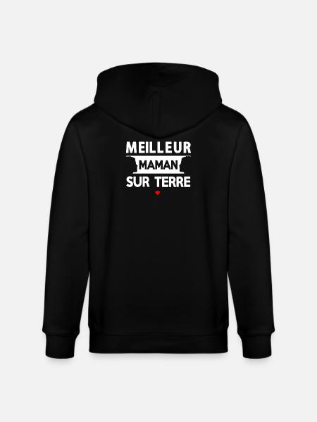 Maternal Quote On Earth - Stanley/Stella CULTIVATOR Unisex Organic Hooded Jacket - black