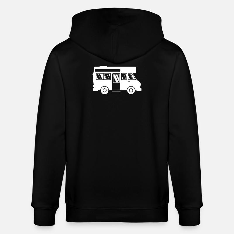 Caravane Wanderlust Wanderer Camping-car - Veste à capuche bio CULTIVATOR Stanley/Stella Unisexe - noir