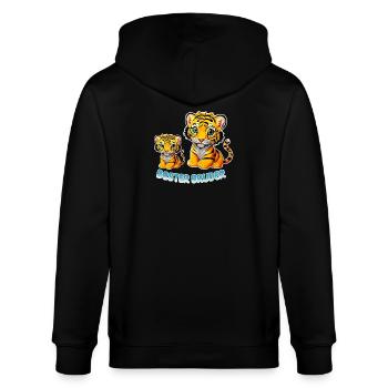 Bester Bruder - Stanley/Stella Unisex Bio-Kapuzenjacke CULTIVATOR  - Schwarz - Hinten - Anna (173cm)