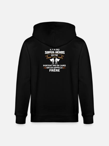 Super-Héros Frère Sans Cape - Veste à capuche bio CULTIVATOR Stanley/Stella Unisexe - noir