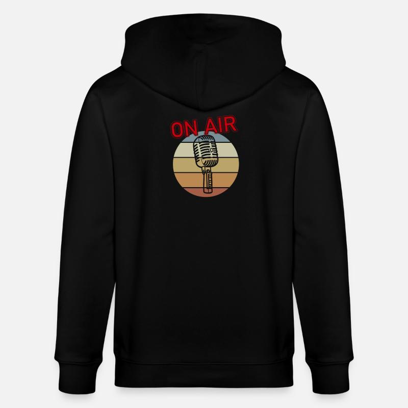 Micro à l’antenne - Veste à capuche bio CULTIVATOR Stanley/Stella Unisexe - noir