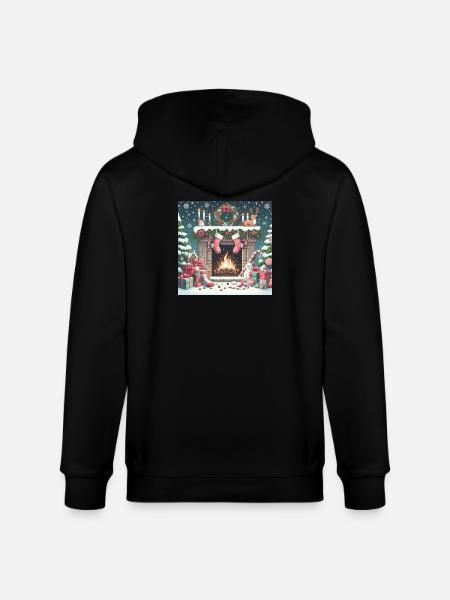 Weihnachts Design 4 - Stanley/Stella Unisex Bio-Kapuzenjacke CULTIVATOR - Schwarz