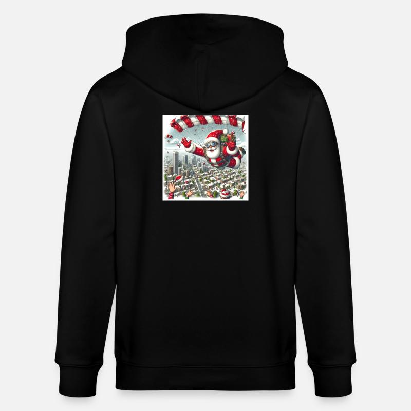 Weihnachts Design 13 - Stanley/Stella Unisex Bio-Kapuzenjacke CULTIVATOR  - Schwarz