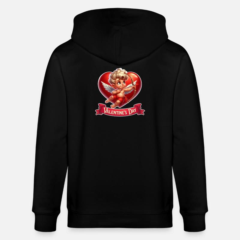 Saint Valentin - Veste à capuche bio CULTIVATOR Stanley/Stella Unisexe - noir