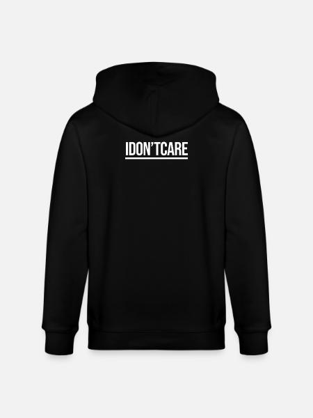 I don't care Statement indifferent - Stanley/Stella CULTIVATOR Unisex Organic Hooded Jacket - black