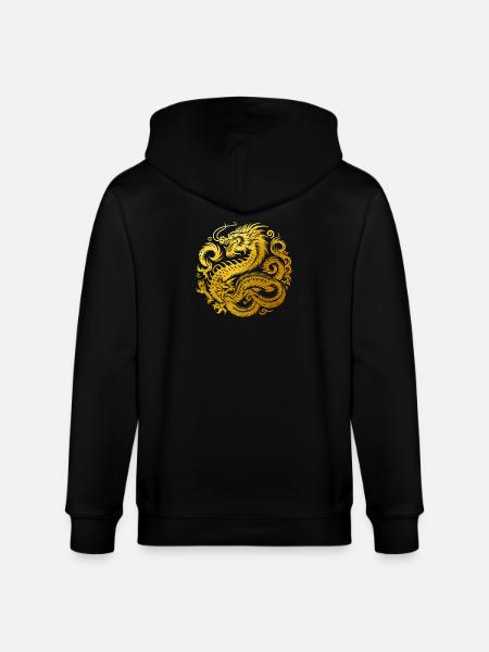 Chinesisches Drachen-Tattoo - Stanley/Stella Unisex Bio-Kapuzenjacke CULTIVATOR - Schwarz