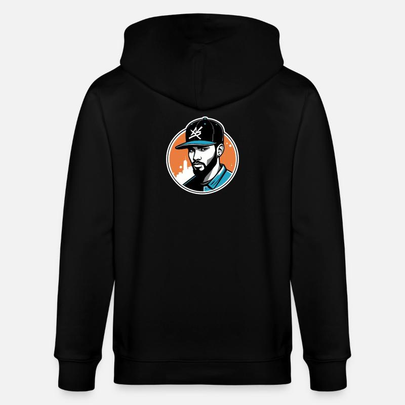 Style de logo Design urbain - Veste à capuche bio CULTIVATOR Stanley/Stella Unisexe - noir