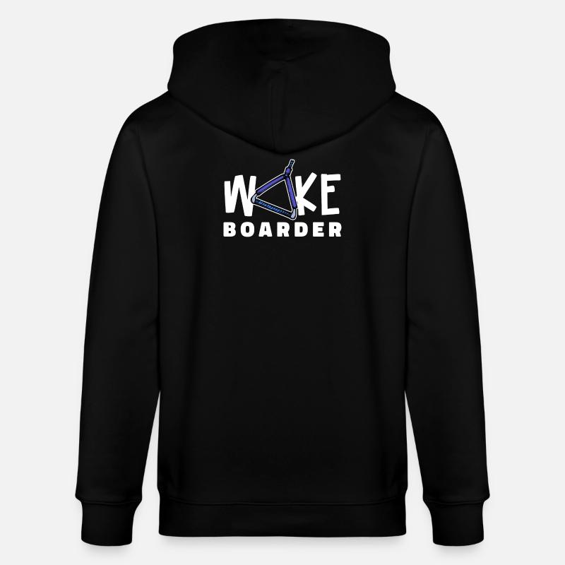 Surfing Kitesurfer Statement Wakeboard - Stanley/Stella CULTIVATOR  Unisex Organic Hooded Jacket - black