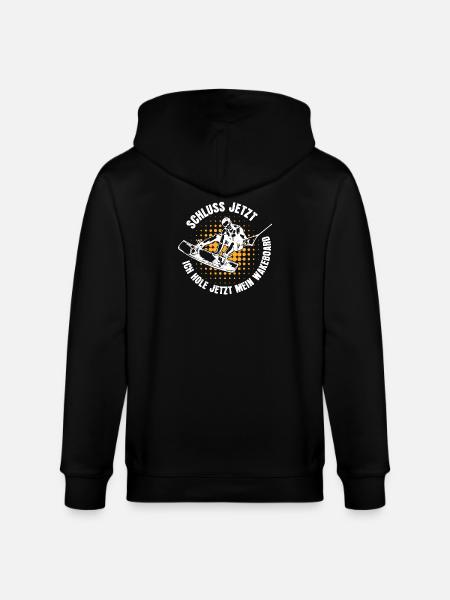 Stunt Wakeboard Surfboard Kitesurfer Statement - Stanley/Stella CULTIVATOR Unisex Organic Hooded Jacket - black