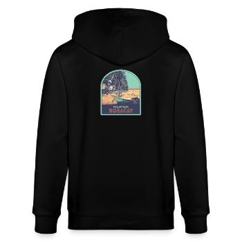 Heaven on Earth: Boracay, Philippines - Stanley/Stella CULTIVATOR  Unisex Organic Hooded Jacket - black - Back - Anna (173cm)