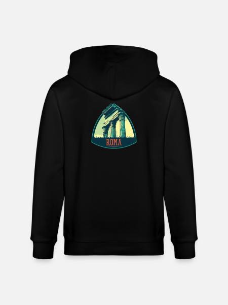 Illustration antiker Ruinen in Rom - Stanley/Stella Unisex Bio-Kapuzenjacke CULTIVATOR - Schwarz