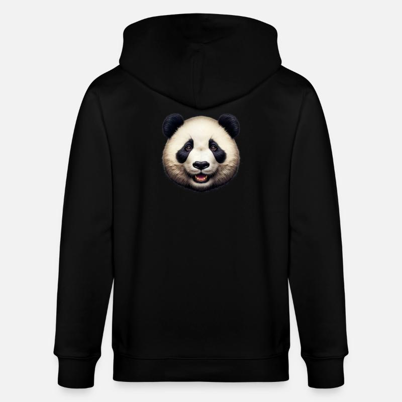 Panda - Stanley/Stella Unisex Bio-Kapuzenjacke CULTIVATOR  - Schwarz