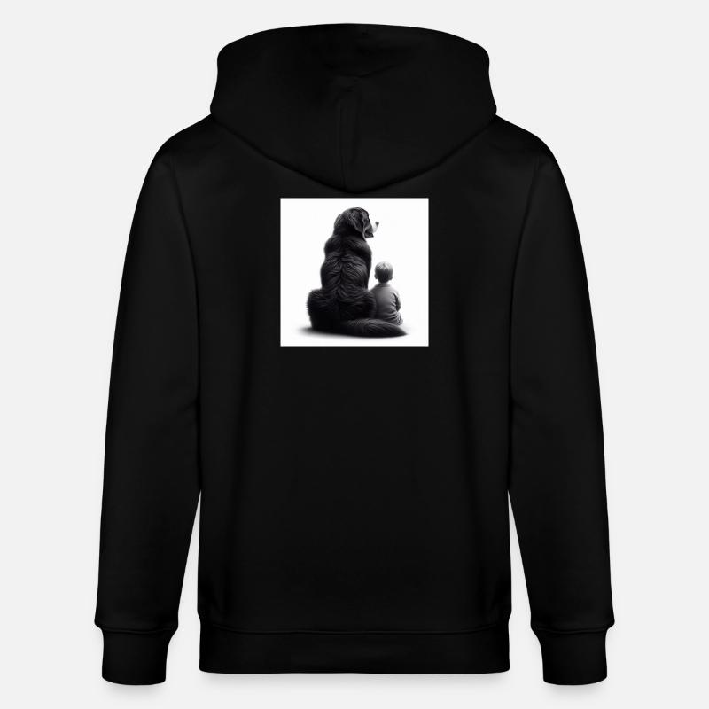 Berner Sennenhund - Stanley/Stella Unisex Bio-Kapuzenjacke CULTIVATOR  - Schwarz
