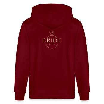 Filles de mariée ! Bague diamant personnalisable - Veste à capuche bio CULTIVATOR Stanley/Stella Unisexe - bordeaux - Dos - Anna (173cm)