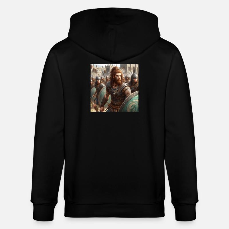 Les Celtibères défendent la Numancia - Veste à capuche bio CULTIVATOR Stanley/Stella Unisexe - noir