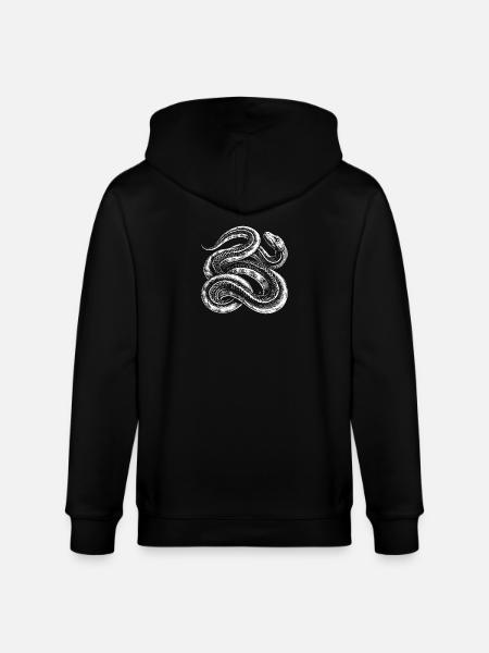 Serpent blanc entrelacé - Veste à capuche bio CULTIVATOR Stanley/Stella Unisexe - noir