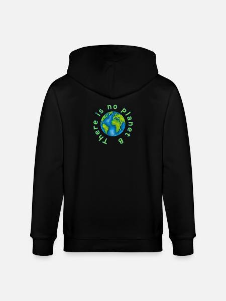 There Is No Planet B - Stanley/Stella CULTIVATOR Unisex Organic Hooded Jacket - black