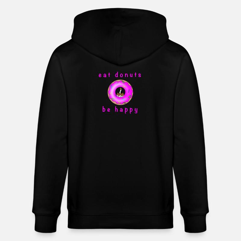 Chat avec Donat - Veste à capuche bio CULTIVATOR Stanley/Stella Unisexe - noir