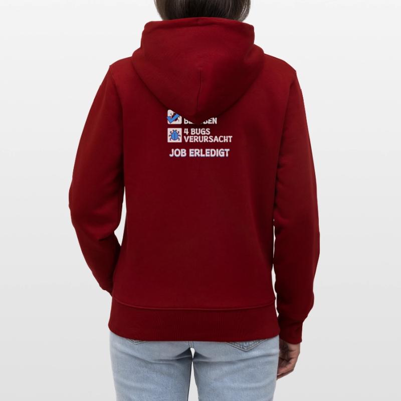 Developer Coden Skripting Bugs Debug Bugfixing Stanley/Stella Unisex Bio-Kapuzenjacke CULTIVATOR 