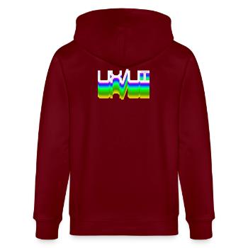 Skripting Code Developer Informatik Webentwickler - Stanley/Stella Unisex Bio-Kapuzenjacke CULTIVATOR  - Burgunderrot - Hinten - Anna (173cm)