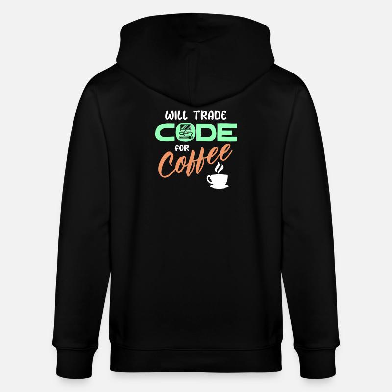 Programmer Developer Code Statement Computer - Stanley/Stella CULTIVATOR  Unisex Organic Hooded Jacket - black