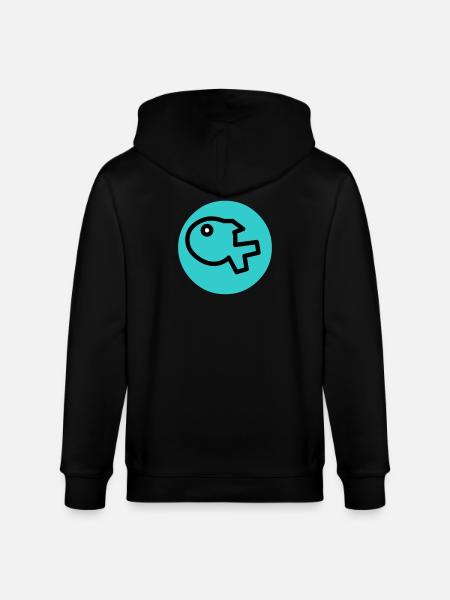 little fish - Stanley/Stella CULTIVATOR Unisex Organic Hooded Jacket - black