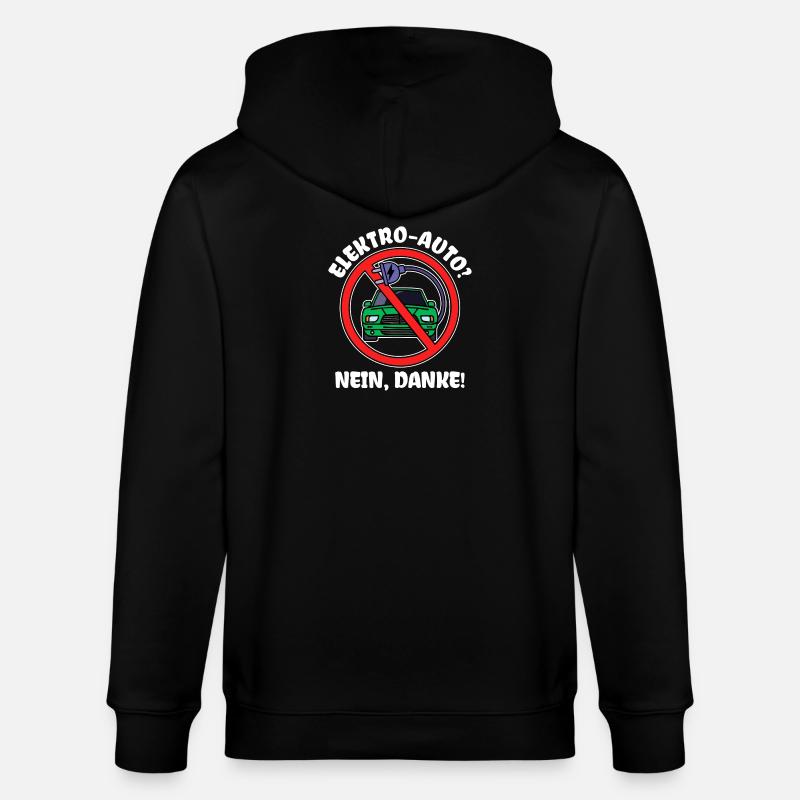 E-auto Elektrische Energie Strom Statement Tanken - Stanley/Stella Unisex Bio-Kapuzenjacke CULTIVATOR  - Schwarz