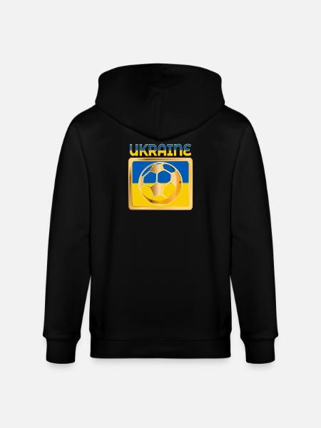 Fußball Ukraine - Stanley/Stella Unisex Bio-Kapuzenjacke CULTIVATOR - Schwarz