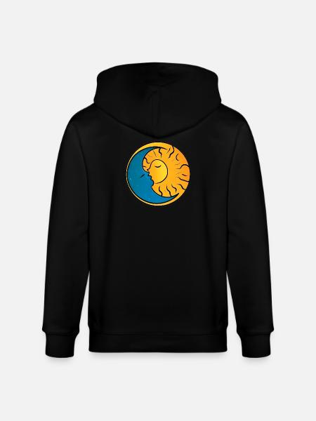 Soleil et Lune - Veste à capuche bio CULTIVATOR Stanley/Stella Unisexe - noir