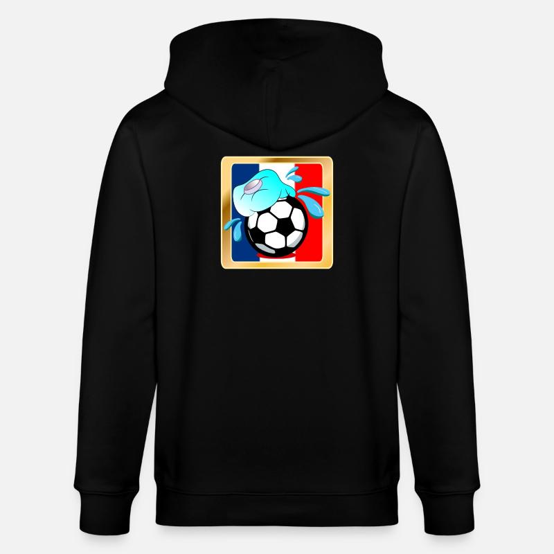 Frankreich Sommerfußball - Stanley/Stella Unisex Bio-Kapuzenjacke CULTIVATOR - Schwarz