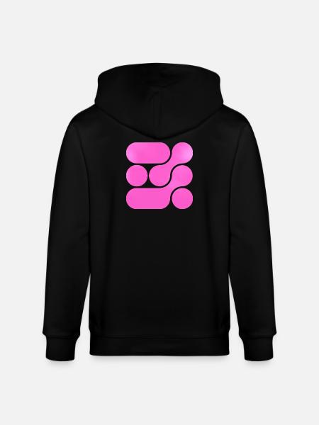 OCHOOO - Hard PInk - Stanley/Stella CULTIVATOR  Unisex Organic Hooded Jacket - black