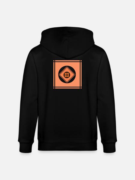 Geometric play of colours - Stanley/Stella CULTIVATOR  Unisex Organic Hooded Jacket - black