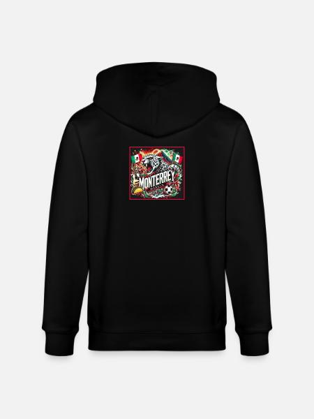 Monterrey Mexico Cities Design - Stanley/Stella CULTIVATOR Unisex Organic Hooded Jacket - black